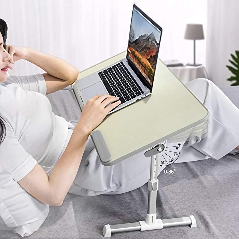 Amazon Basics Adjustable Tray Table Lap Desk Fits up to 17-Inch Laptop, Medium, 12x20