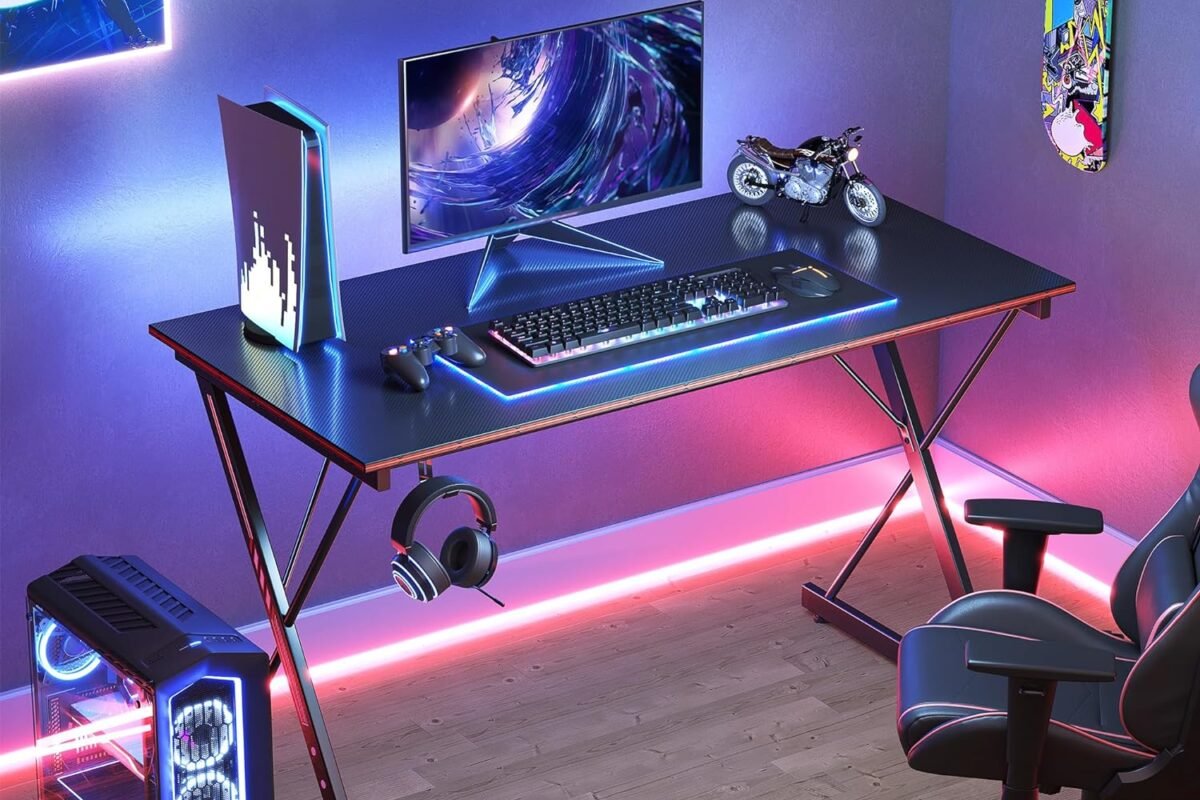 CubiCubi Gaming Desk 32 Inch PC Computer…