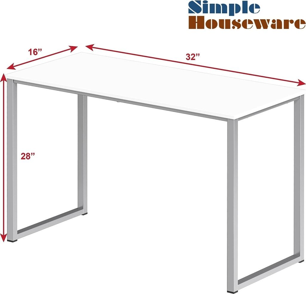 SHW Home Office 32-Inch Computer Desk, White