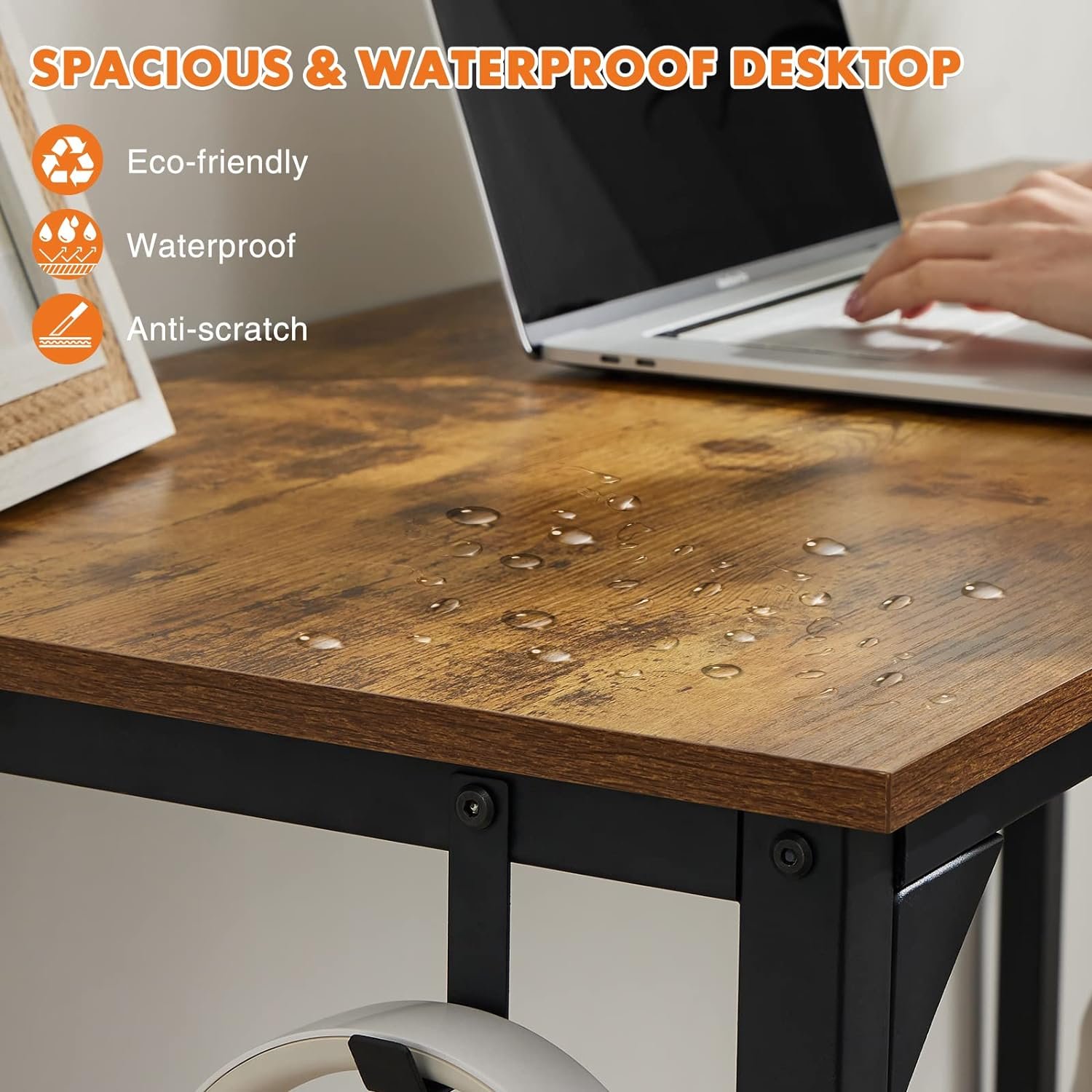 Small Computer Desk 31 Inch Small Office Desk Writing Desks Home Office Desks Small Space Desk Study Table Modern Simple Style Work Table with Storage Bag Headphone Hook Metal Frame for Home, Bedroom