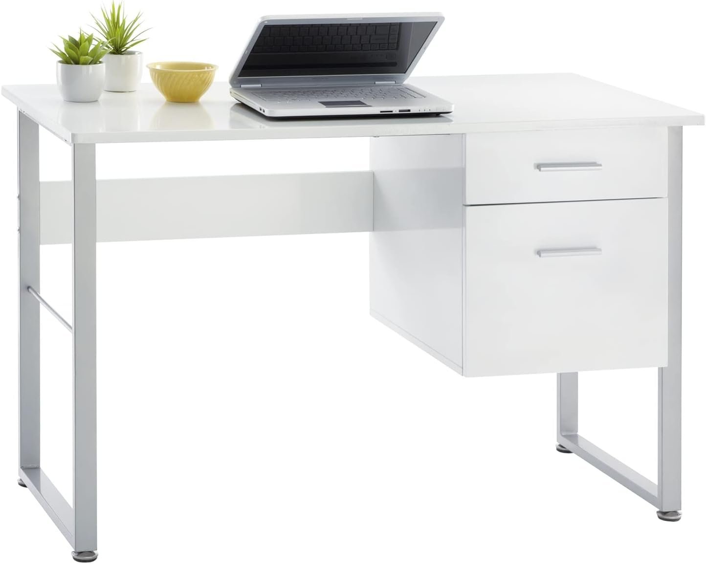 Realspace® Halton 48W Computer Desk, White