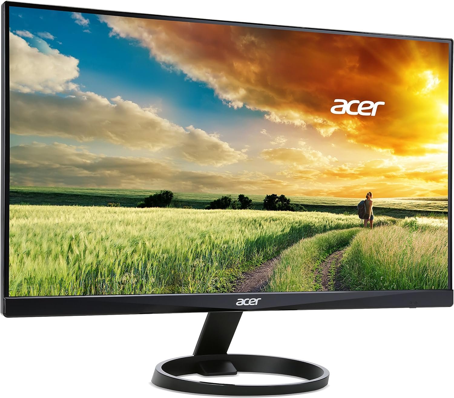 Acer 23.8” Full HD 1920 x 1080 IPS Zero Frame Home Office Computer Monitor - 178° Wide View Angle - 16.7M - NTSC 72% Color Gamut - Low Blue Light - Tilt Compatible - VGA HDMI DVI R240HY bidx