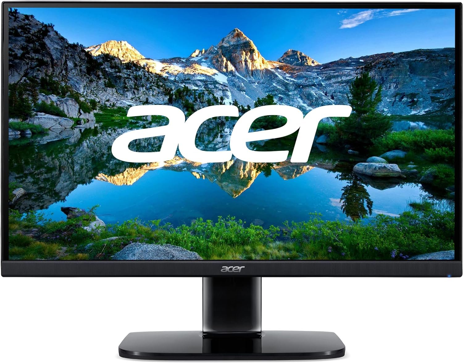 Acer KB272 EBI 27 IPS Full HD (1920 x 1080) Zero-Frame Gaming Office Monitor | AMD FreeSync Technology | Up to 100Hz Refresh | 1ms (VRB) | Low Blue Light | Tilt | HDMI  VGA Ports,Black