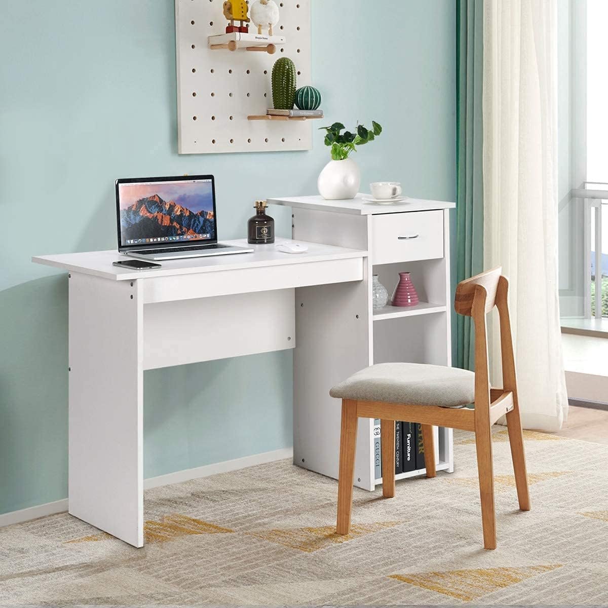 Goplus Computer Desk, White