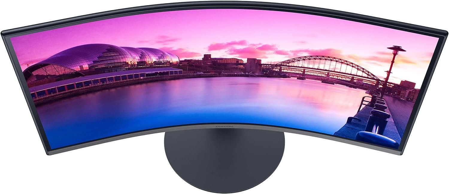 SAMSUNG 32-Inch S39C Series FHD Curved Gaming Monitor, 75Hz, AMD FreeSync, Game Mode, Advanced Eye Comfort, Frameless Display, Built in Speakers, Slim Metal Stand, LS32C392EANXGO, 2023, Black