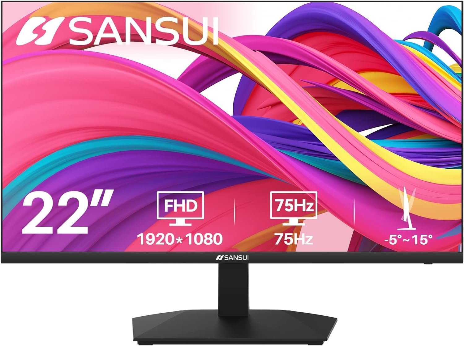 sansui monitor 22 inch 1080p fhd 75hz computer monitor review