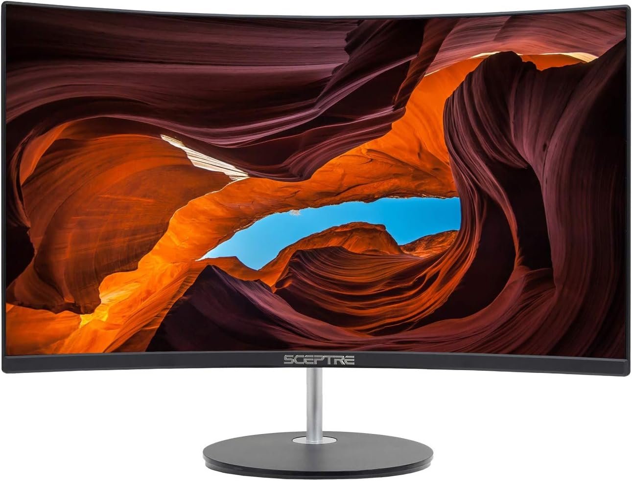 Sceptre Curved 27 FHD 1080p 75Hz LED Monitor HDMI VGA Build-In Speakers, EDGE-LESS Metal Black 2019 (C275W-1920RN)