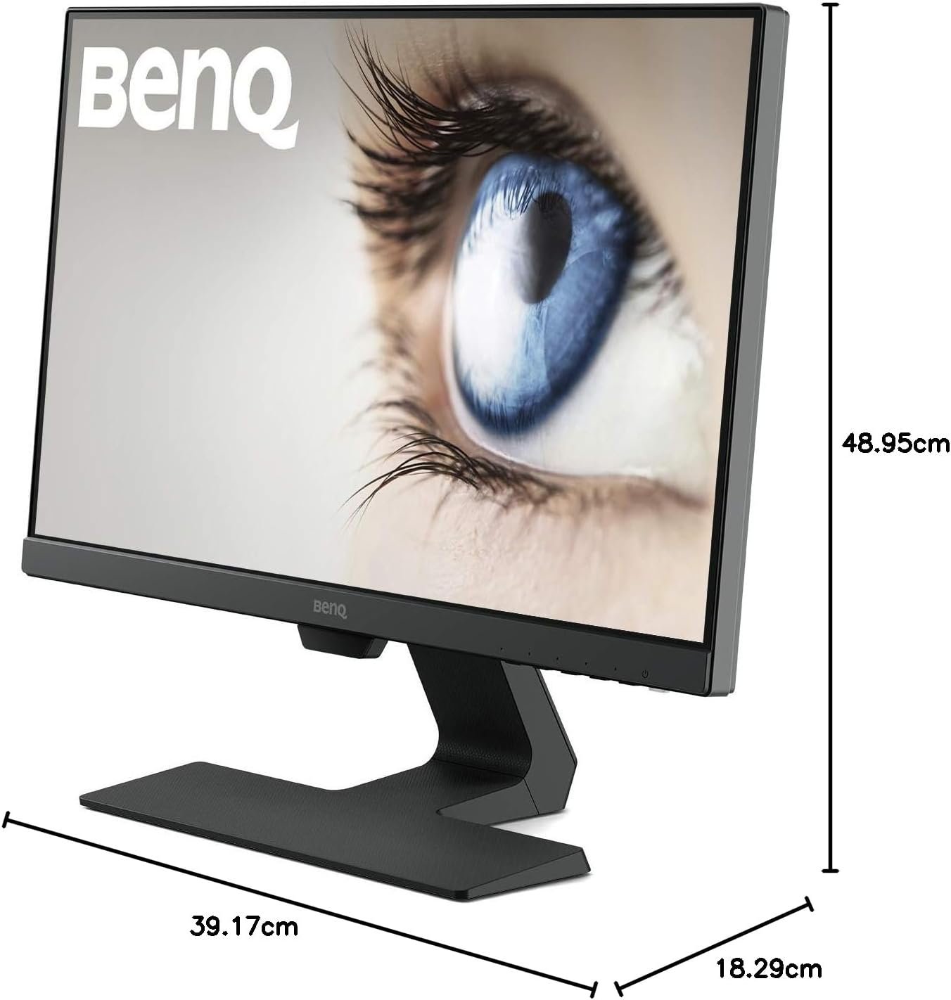 BenQ GW2480 Computer Monitor 24 FHD 1920x1080p | IPS | Eye-Care Tech | Low Blue Light | Anti-Glare | Adaptive Brightness | Tilt Screen | Built-In Speakers | DisplayPort | HDMI | VGA,Black