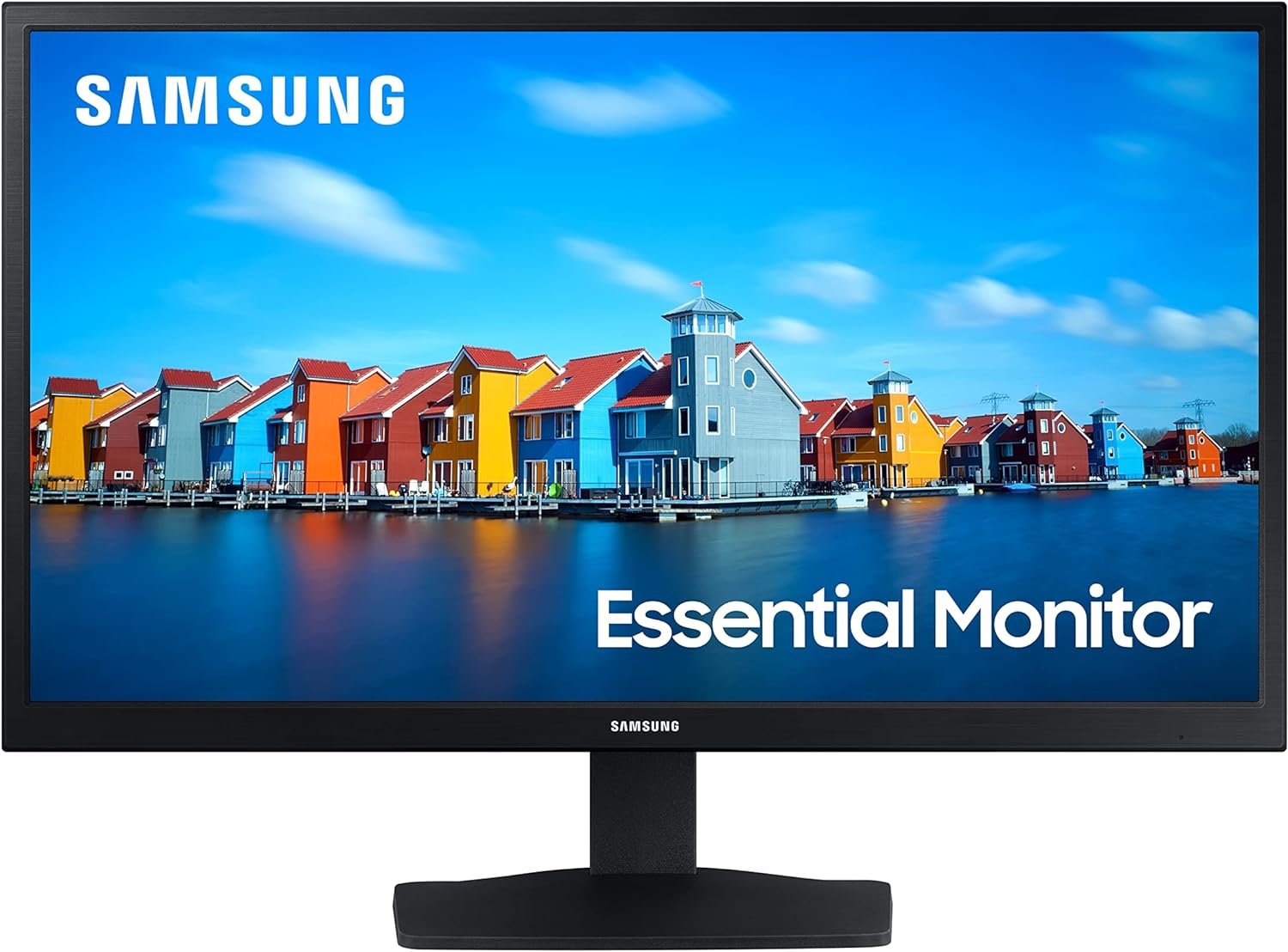 SAMSUNG S33A Series 24-Inch FHD 1080p Computer Monitor, HDMI, VA Panel, Wideview Screen, Eye Saver  Game Mode (LS24A336NHNXZA), Black