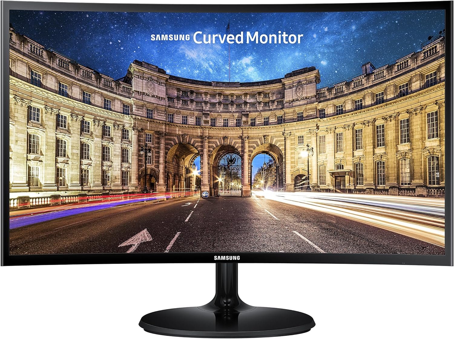 SAMSUNG LC24F390FHNXZA 24-inch Curved LED FHD 1080p Gaming Monitor (Super Slim Design), 60Hz Refresh Rate w/AMD FreeSync Game Mode