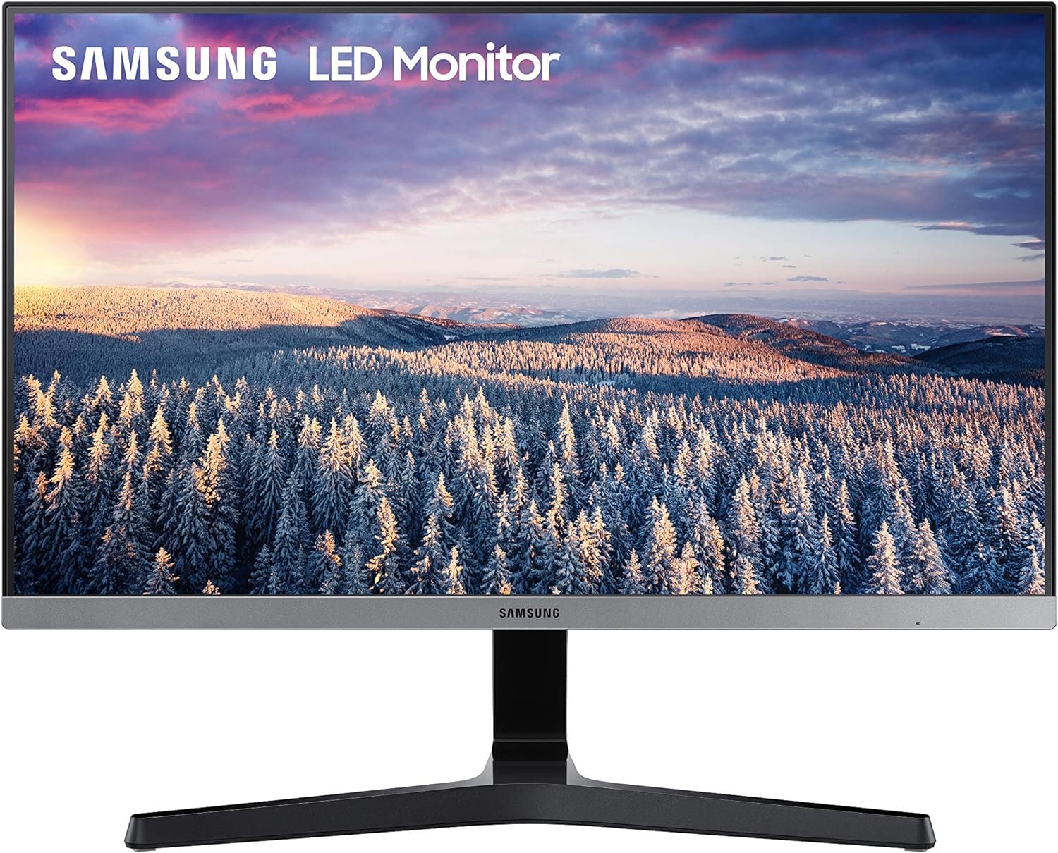 SAMSUNG SR35 Series 27-Inch FHD 1080p Computer Monitor, 75Hz, IPS Panel, HDMI, VGA (D-Sub), VESA Compatible, 3-sided border-less (LS27R356FHNXZA)