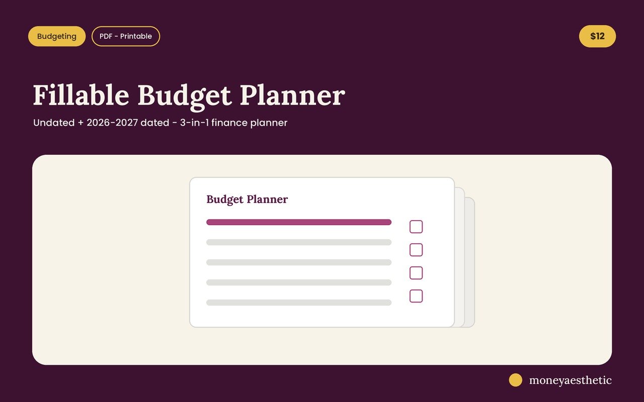 Fillable Budget Planner