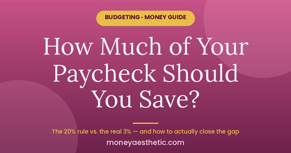 How Much of Your Paycheck Should You Save? (The Honest 2026 Answer)