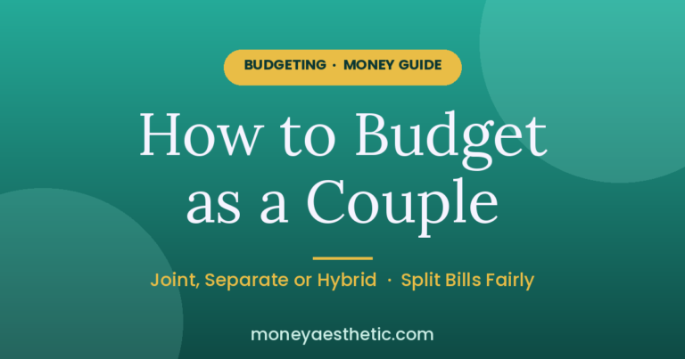 How to budget as a couple - Money Aesthetic guide cover
