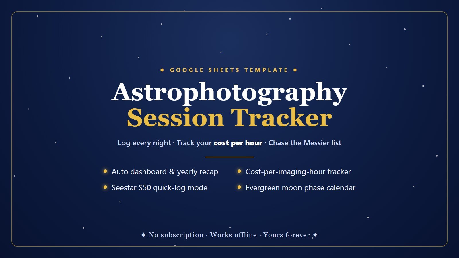 Astrophotography Session Tracker