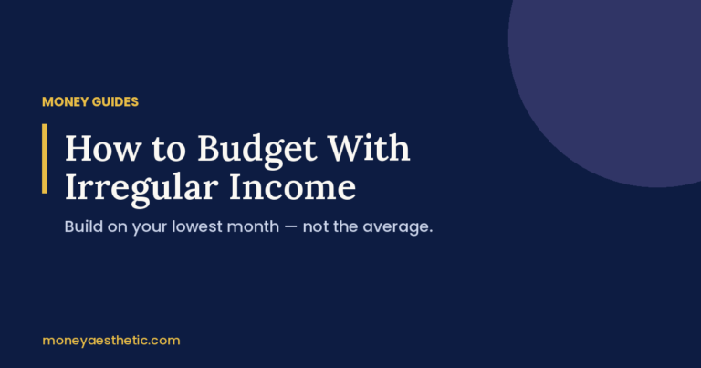 How to budget with irregular income guide cover
