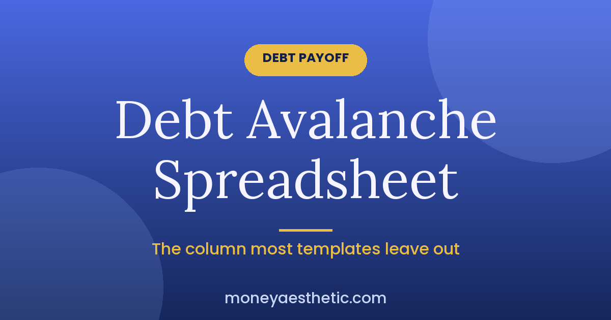 Debt Avalanche Spreadsheet: The Column Everyone Forgets