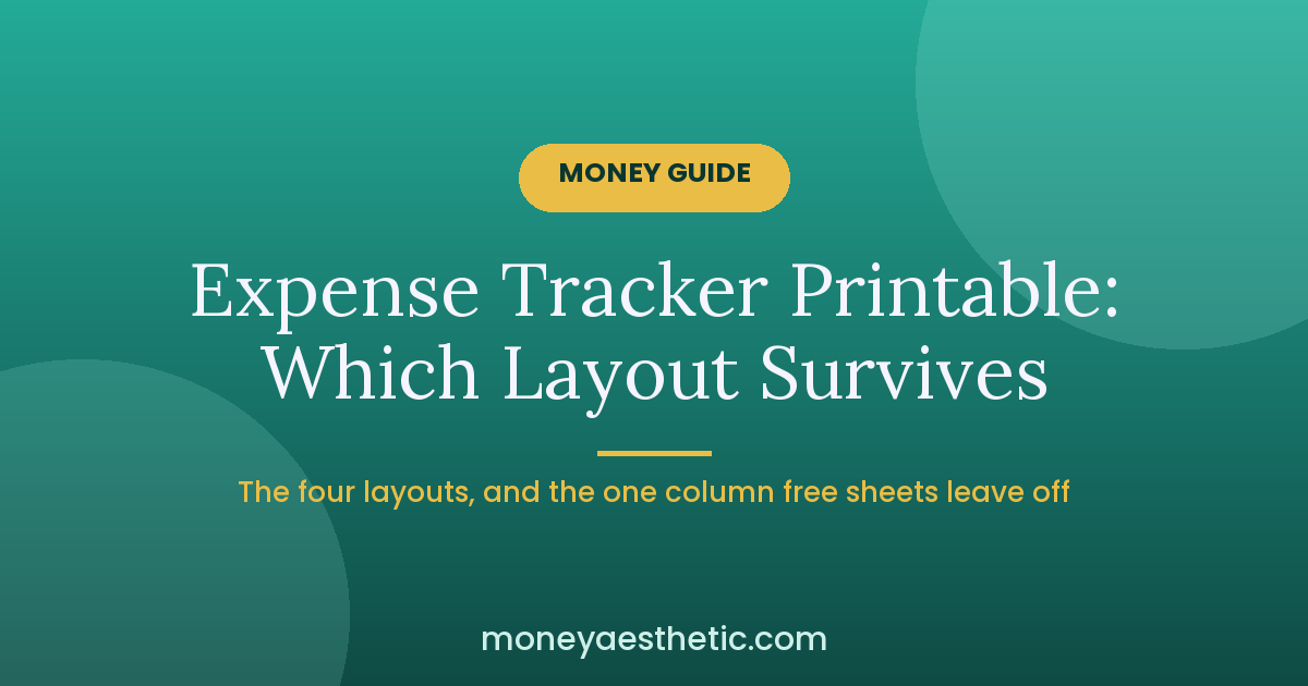Expense Tracker Printable: Which Layout Actually Survives the Month